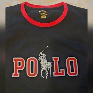 Polo by Ralph Lauren Black Tee with Red Accents